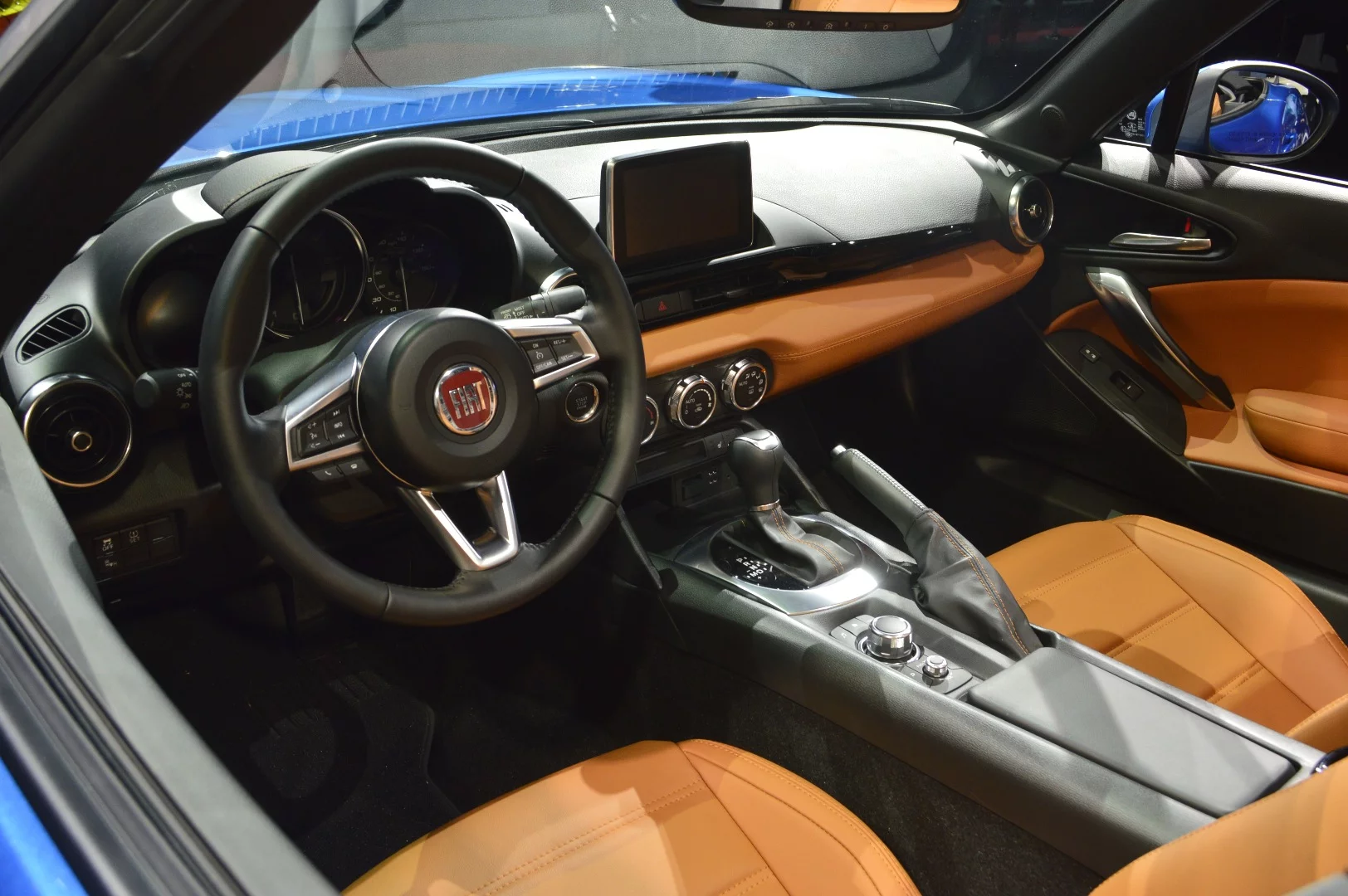 Inside the Fiat 124 Spider is an array of technology