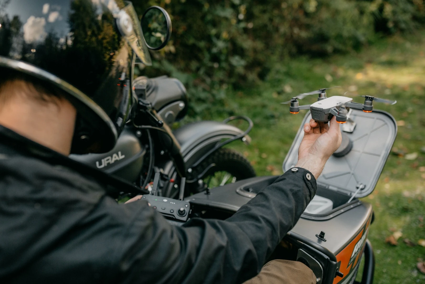 A motorcycle sidecar with a built-in drone station: the Ural Air