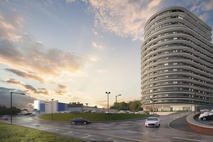 The Beacon apartment tower will be located in the UK town of Hemel Hempstead