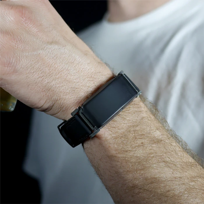 The BACtrack Skyn is a transdermal alcohol sensor that can take up to one reading every second