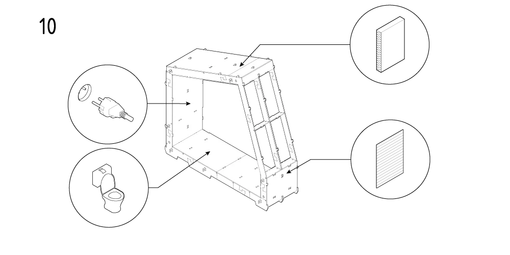 Final step - the structure is then ready for insulation, cladding, sealing and wiring