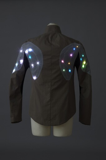 The Sporty Supaheroe integrates 64 RGB LEDs into its stretchable, wearable circuit boards