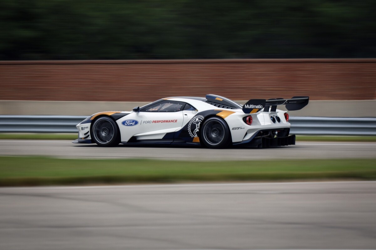 Free of rules and restrictions, the Ford GT Mk II travels a little lighter and lower than its street-going sibling