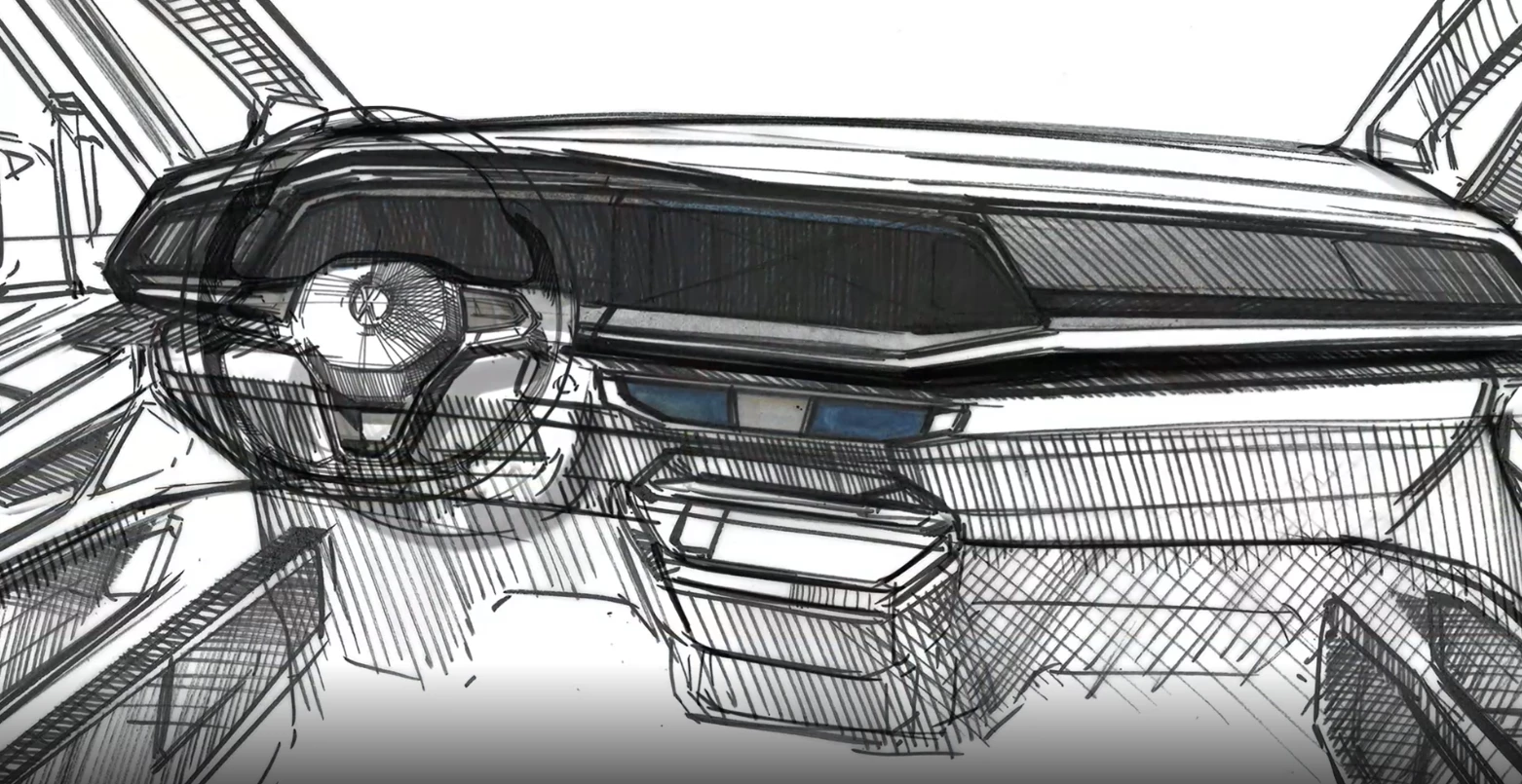 Volkswagen's new shift-by-wire system clears the space between driver and front passenger seat; we'll soon have a more complete idea of how VW will use that freed space