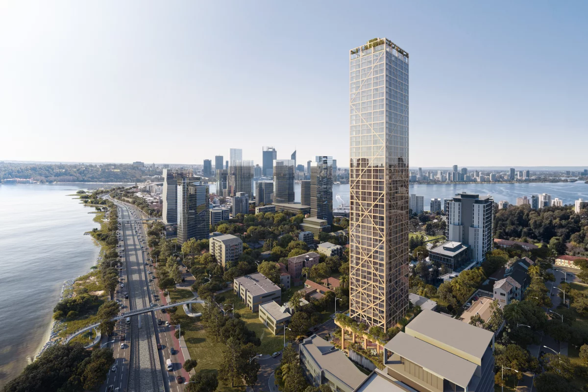 C6 will rise to an impressive height of 183 m (600 ft) in South Perth, Australia
