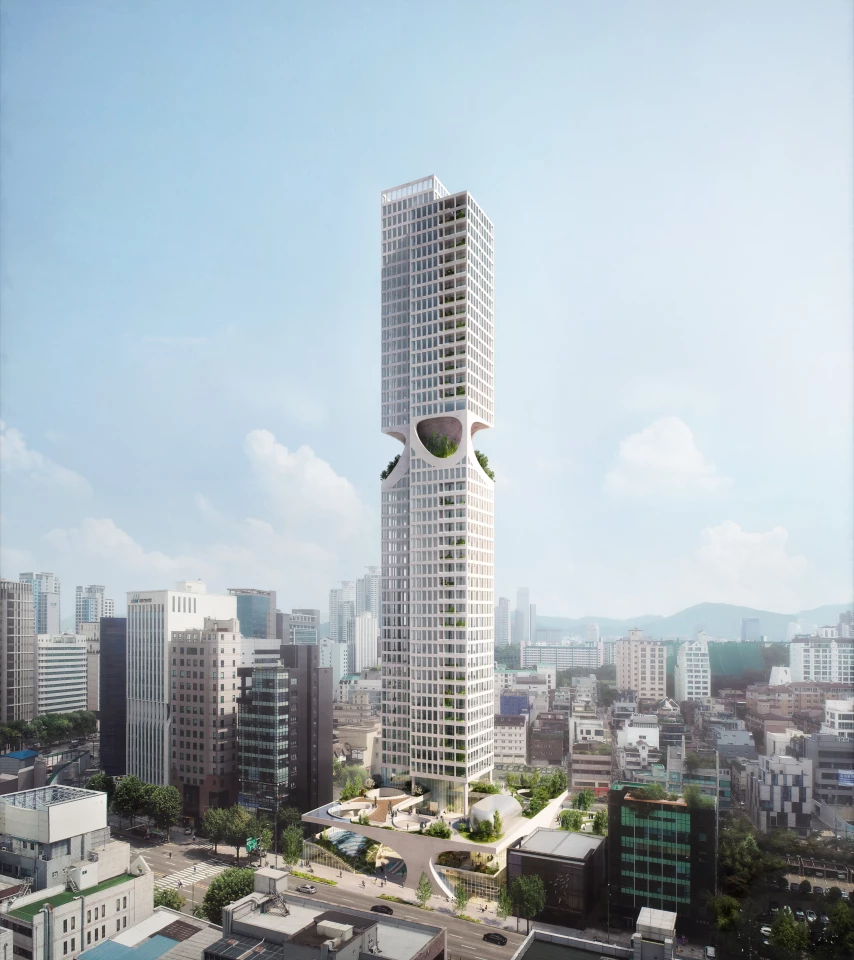 Terrarium Cheong-Dam will rise to a maximum height of 200 m (656 ft)