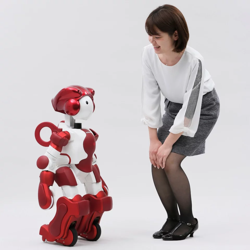 EMIEW3 is 90 cm tall, and weighs just 15 kg