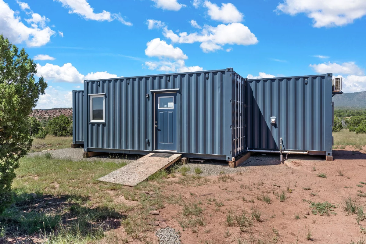 The Luke tiny house has been built from two shipping containers and offers a surprisingly spacious interior for up to two people