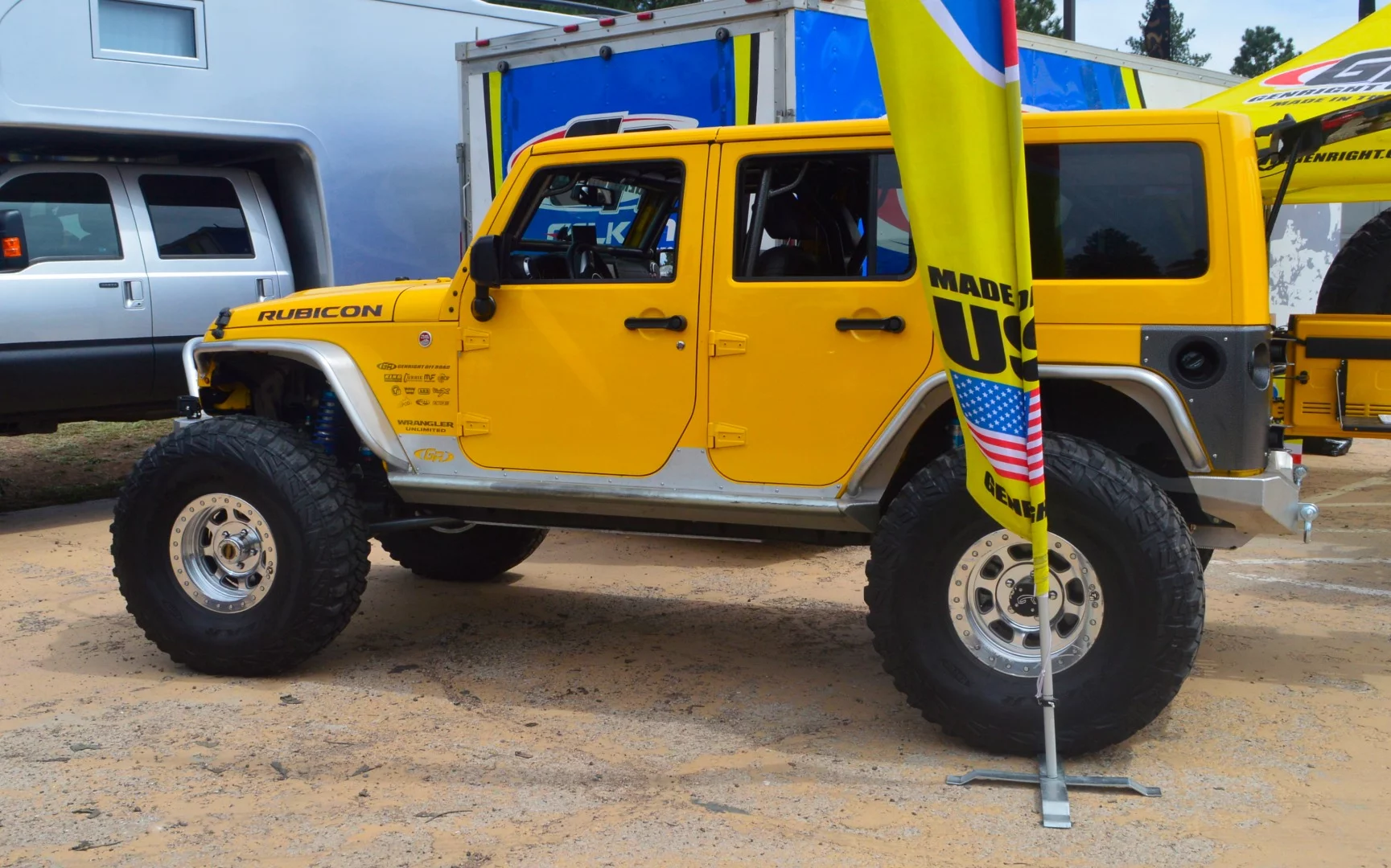 A lot of raw metal on this Jeep