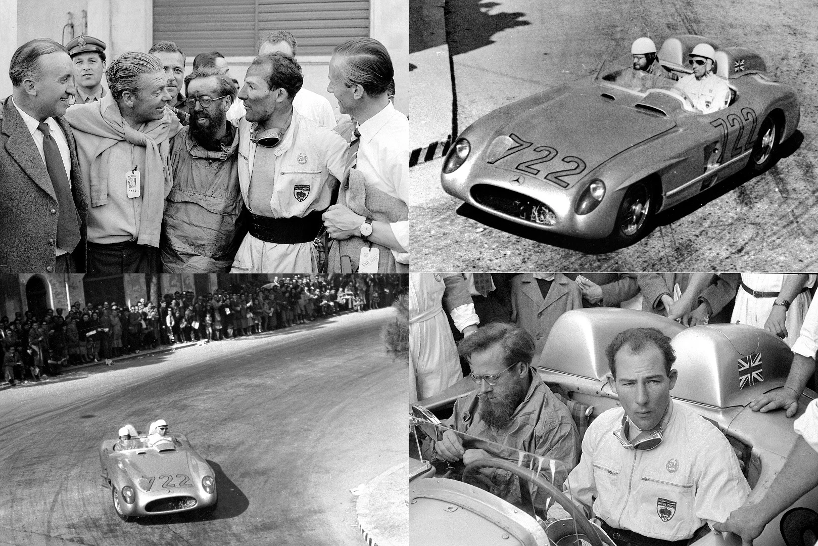 The Mercedes-Benz 300 SLR upon which the replica was modeled. The full story of that race can be found here, but suffice to say, the 722 number signifies the starting time of Moss and Jenkinson at Brescia that morning of May 1, 1955.