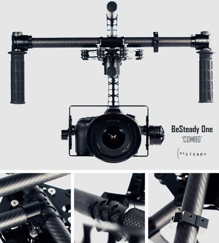 Cameras weighing up to 2 kg (4.4 lb) can be accommodated