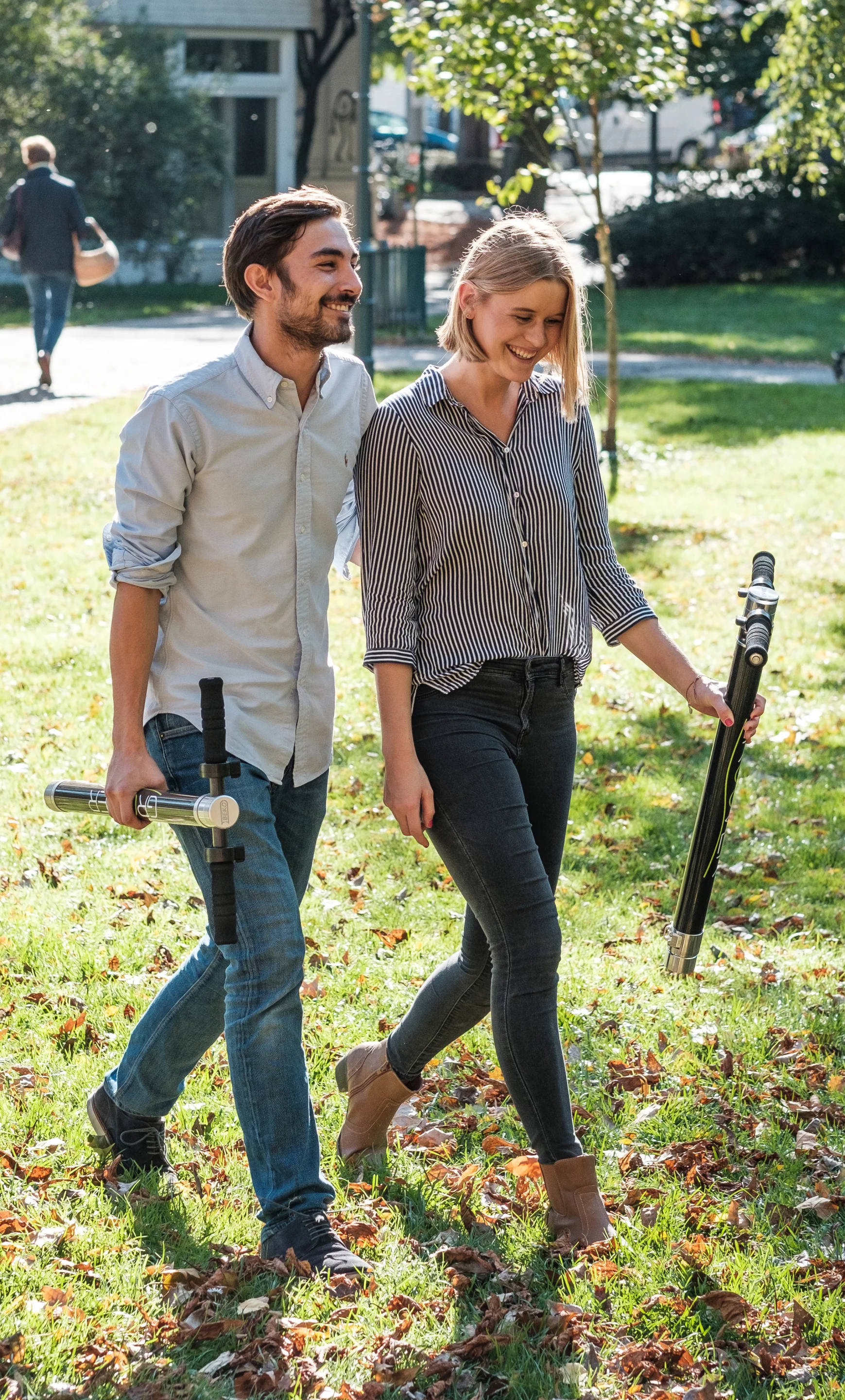 Taking the Groover's battery-packing steering column to the nearest wall outlet for a top up