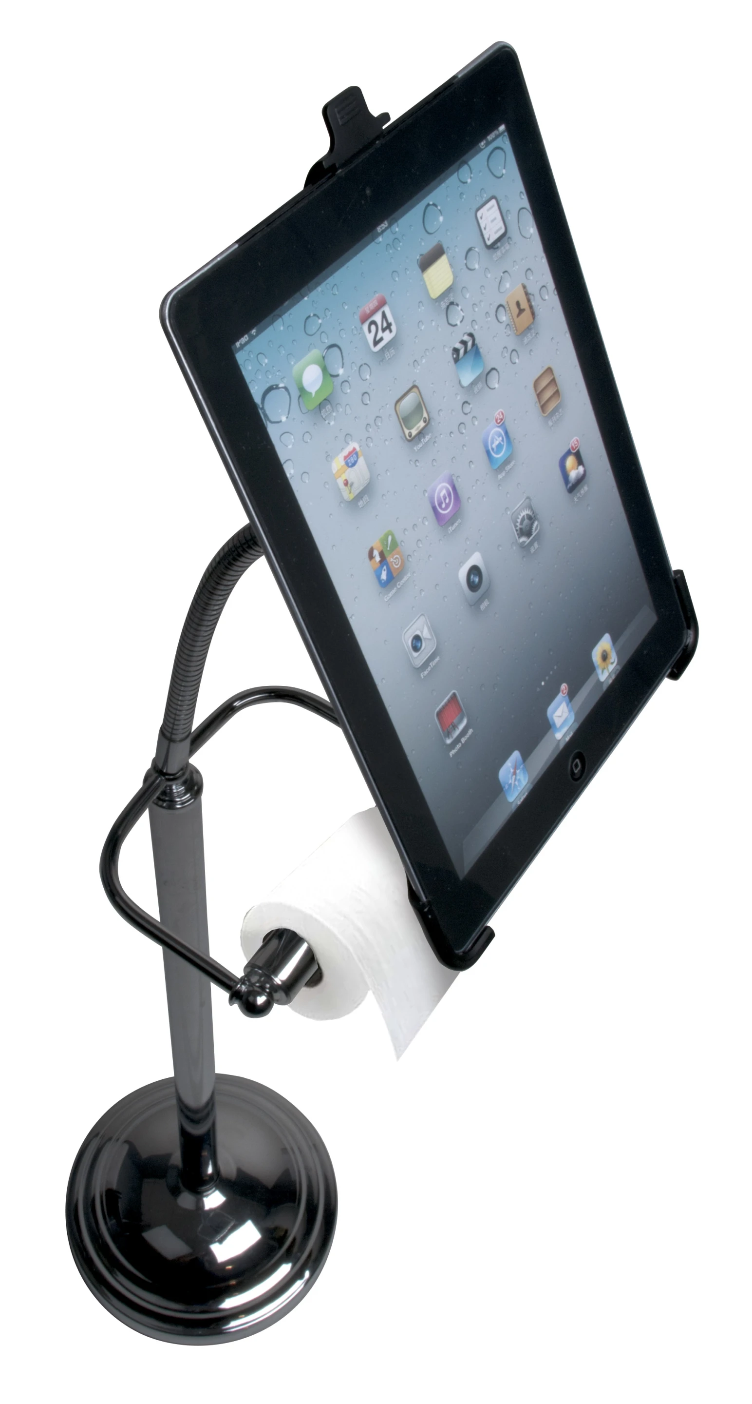 The Pedestal Stand for iPad means your tablet will always have a comfortable home in the bathroom