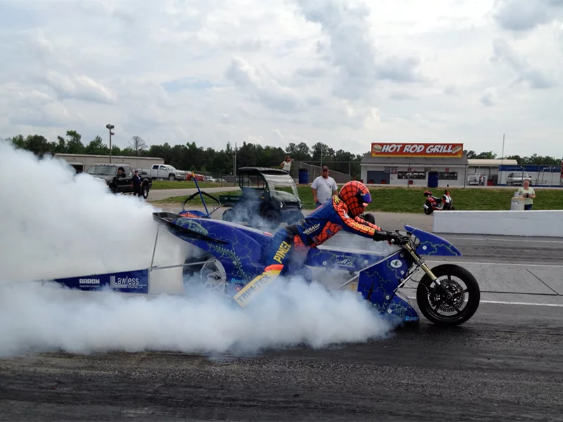 The Lawless Electric Rocket drag bike recently achieved a National Electric Drag Racing Association record run of 6.94 seconds at 201.37 mph over a quarter mile from a standing start