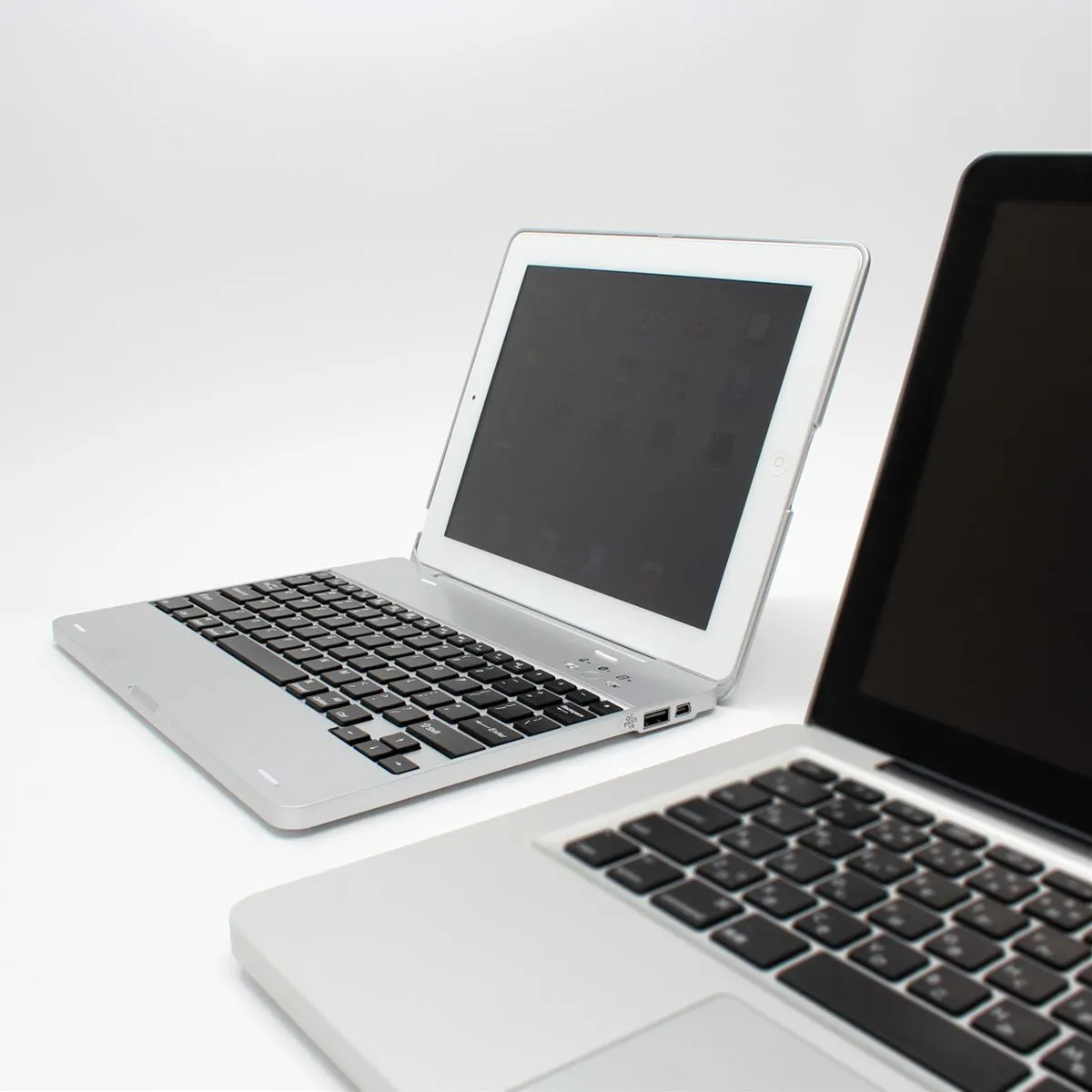 The Notebook Case for iPad allows an iPad 2 to be used as the screen for a notebook-style shell and keyboard