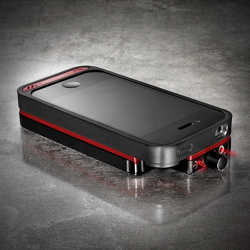 The VAMP is constructed of aircraft-grade brushed metal with a shock absorbing silicone shield