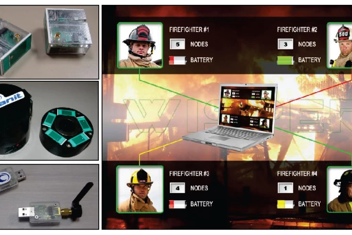 The WISPER routers (top left), the WISPER dispenser (middle) and base station modules (bottom) are all part of the new firefighter tracking system (Image: Department of Homeland Security)