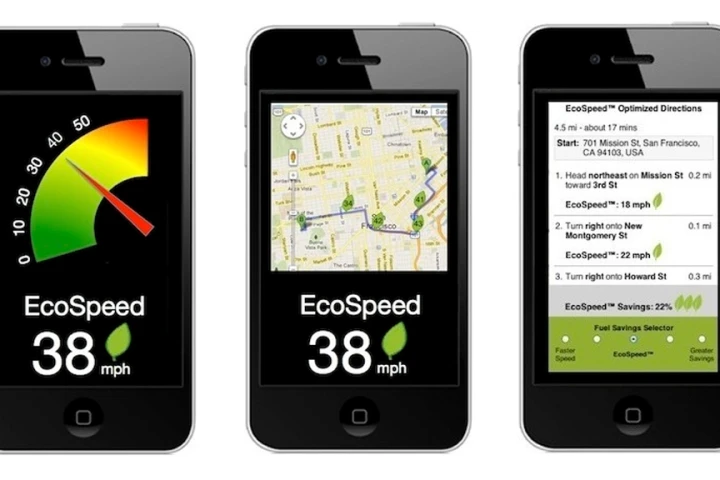 The EcoSpeed app takes into account various factors, such as the number of traffic stops, speed limits and local traffic conditions, to plot the most fuel-efficient route