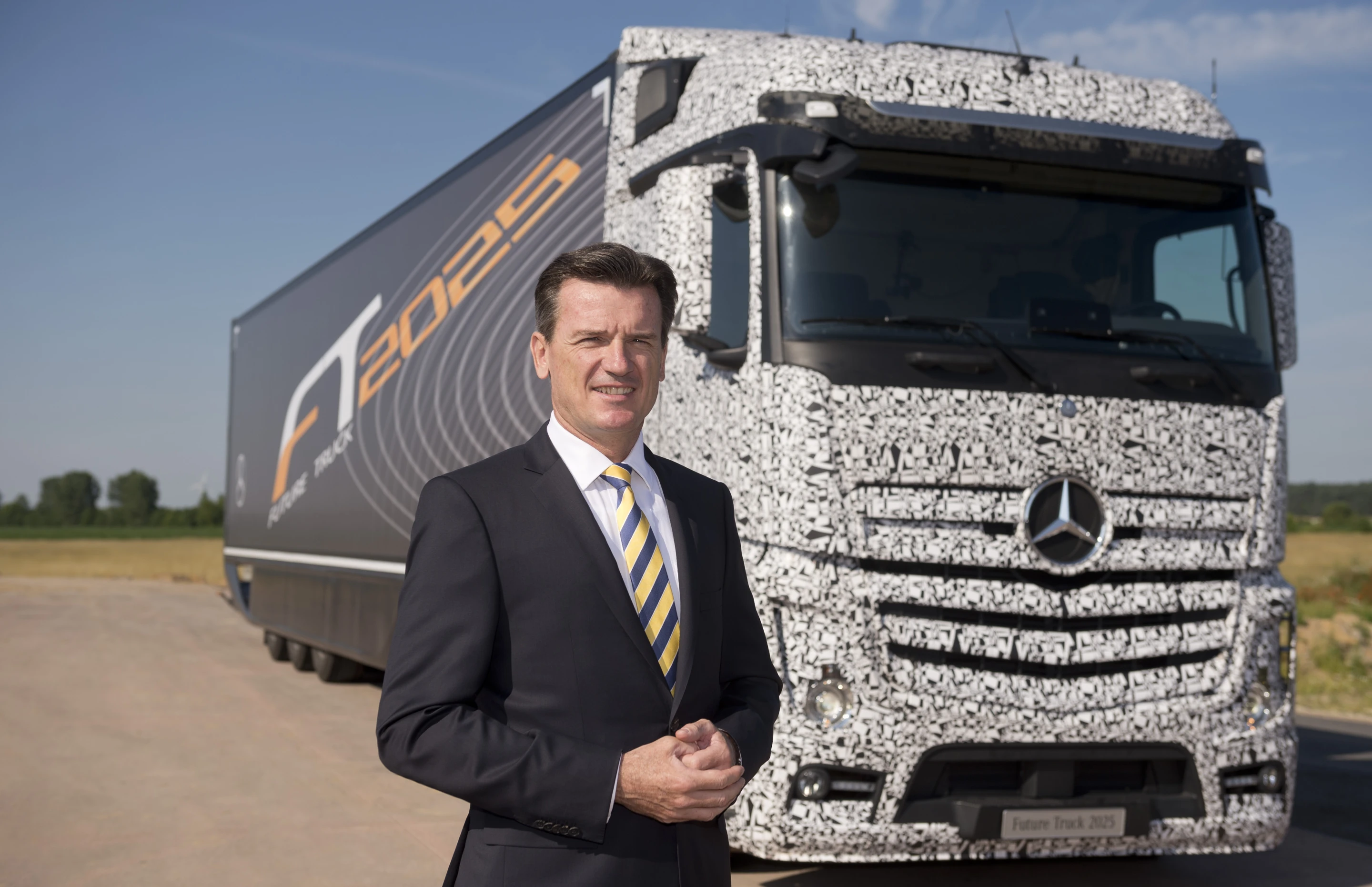 Dr Wolfgang Bernhard and the autonomous truck