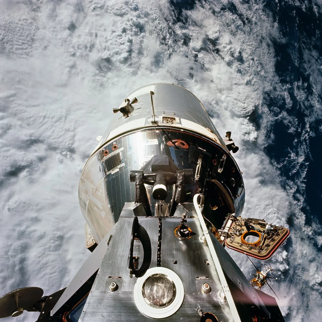 Apollo 9 as seen during EVA