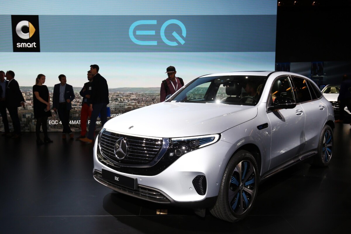 The Mercedes EQC has a 402-hp AWD powertrain with up to 280 miles (450 km) of range