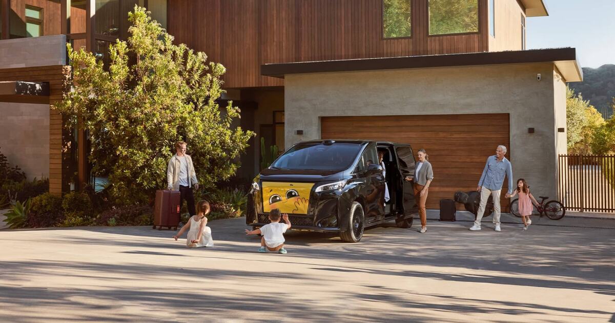 an electric MPV with AI face