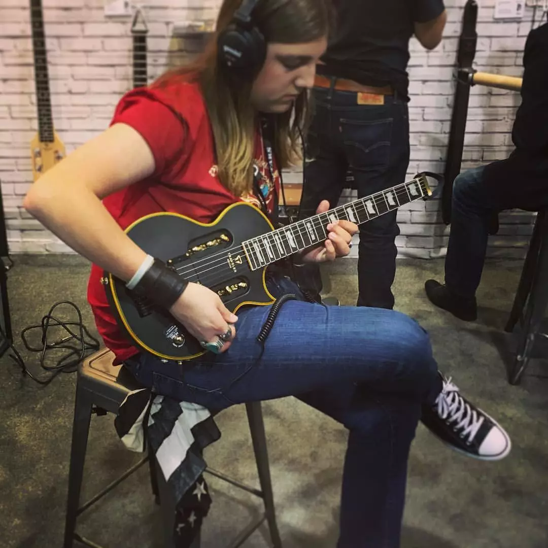 Last year's Les Paul-like LTD EC-1 travel guitar