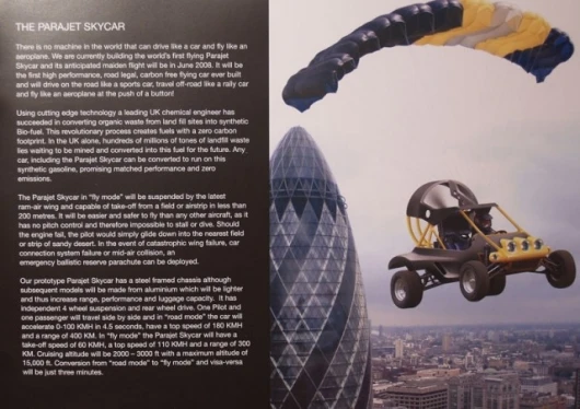 Britain's Parajet Skycar