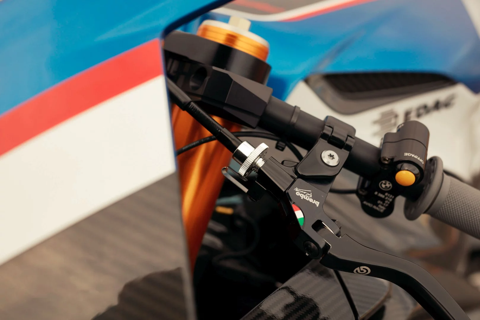 The HP4 Race has Ohlins inverted front forks