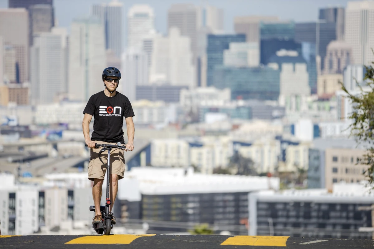 The Eon Scooter has the torque to make riding up hills easier