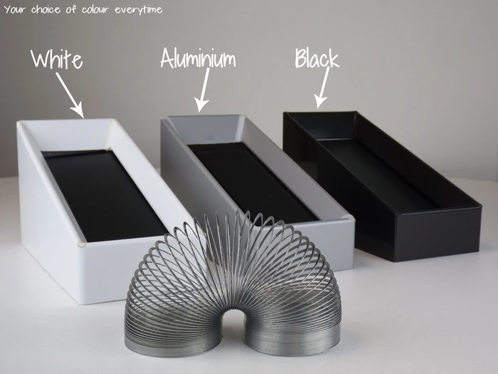The three color choices of the Never Ending Slinky Machine