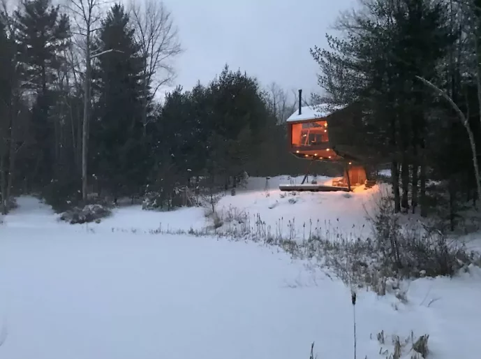Inhabit Treehouse during the cold New York winter