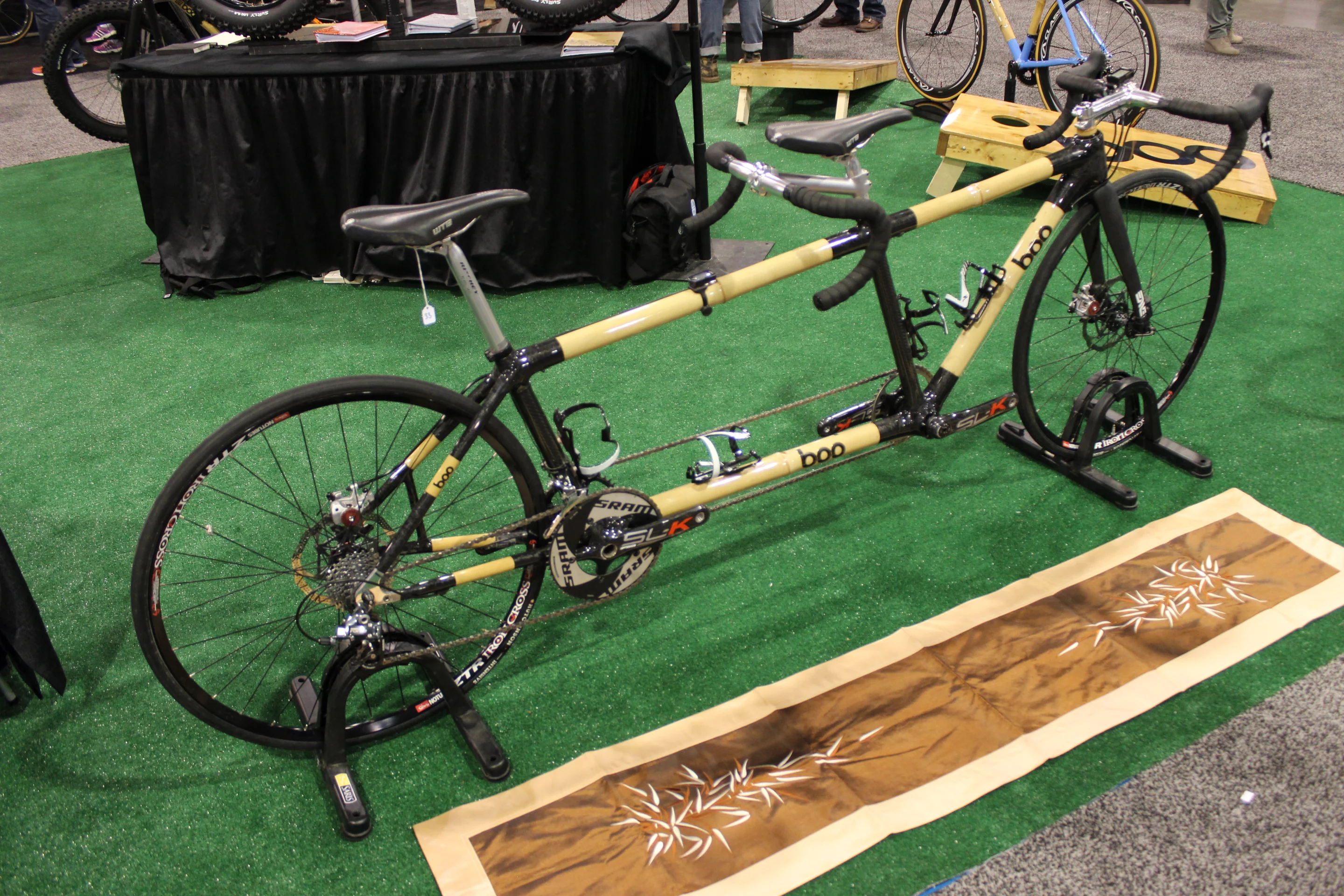 Boo also had this beautiful carbon/bamboo tandem at the show