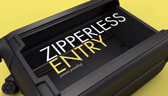 Trunkster features a rolltop door, eschewing the need for zippers