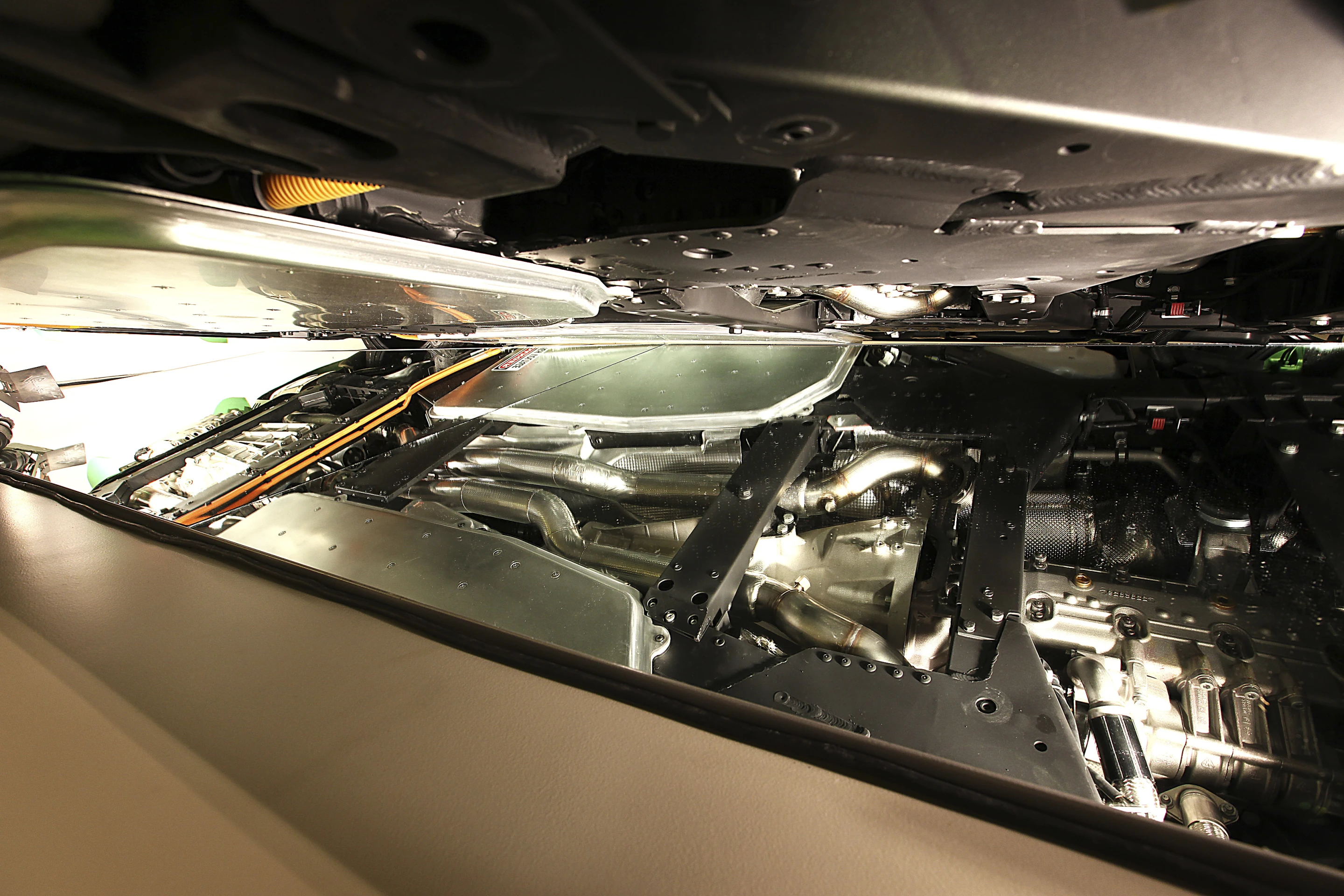 The Ferrari hybrid concept 599 HY-KERS on display at the Geneva Motor Show