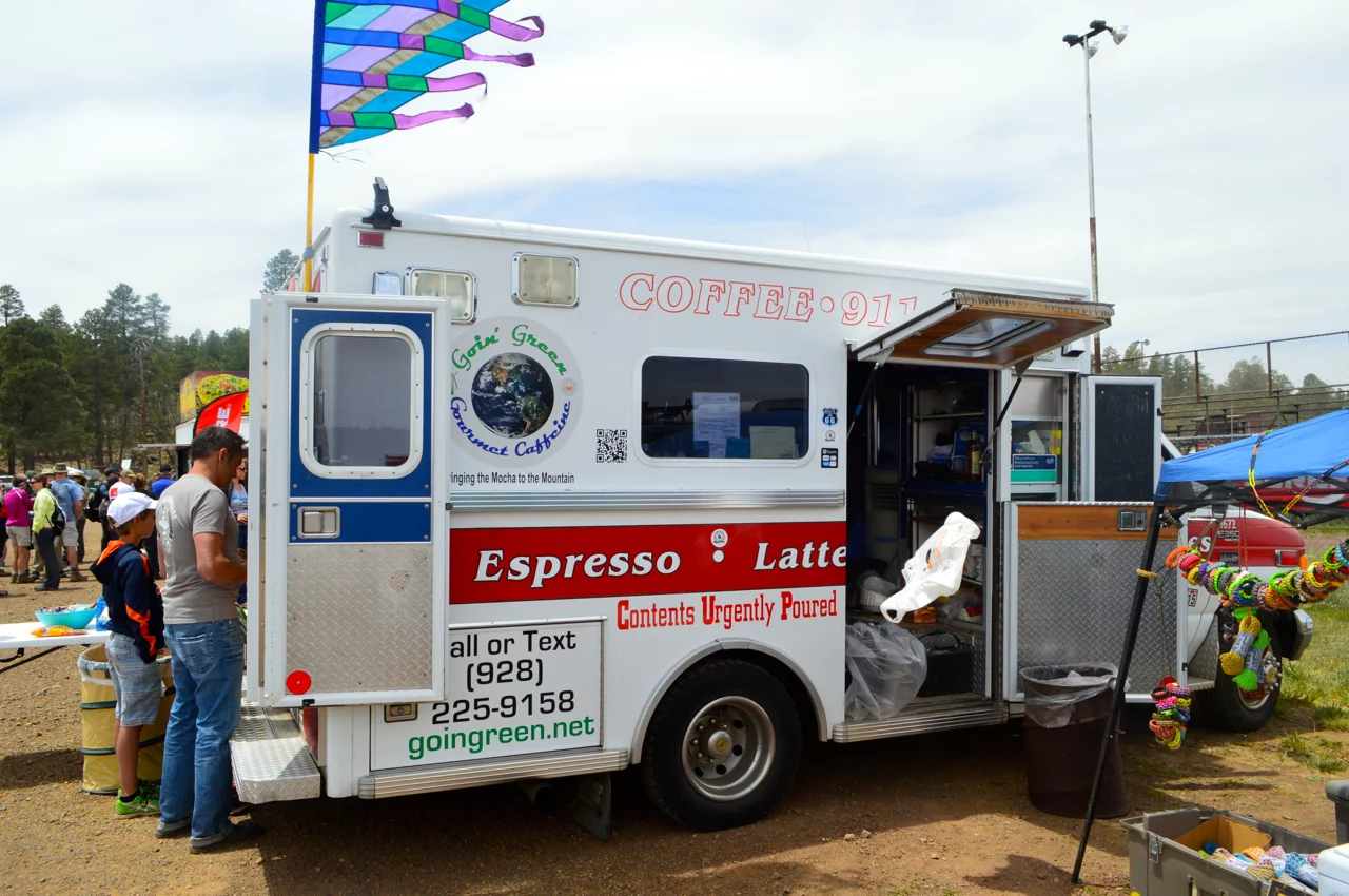 In addition to serving as camper platforms, ambulances served out coffee
