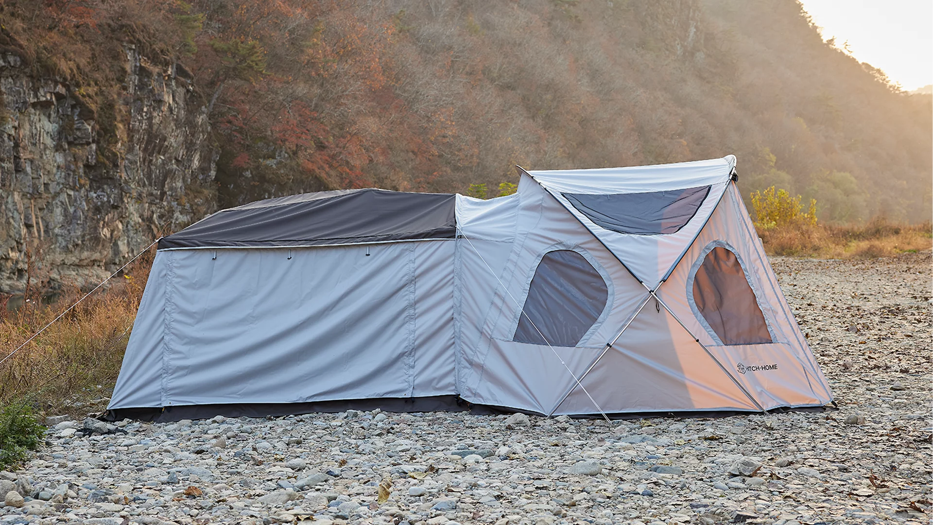 The All Season Hitch Home package is currently advertised at Kickstarter pledge levels of $3,490 (two-person) and $3,990 (four-person)