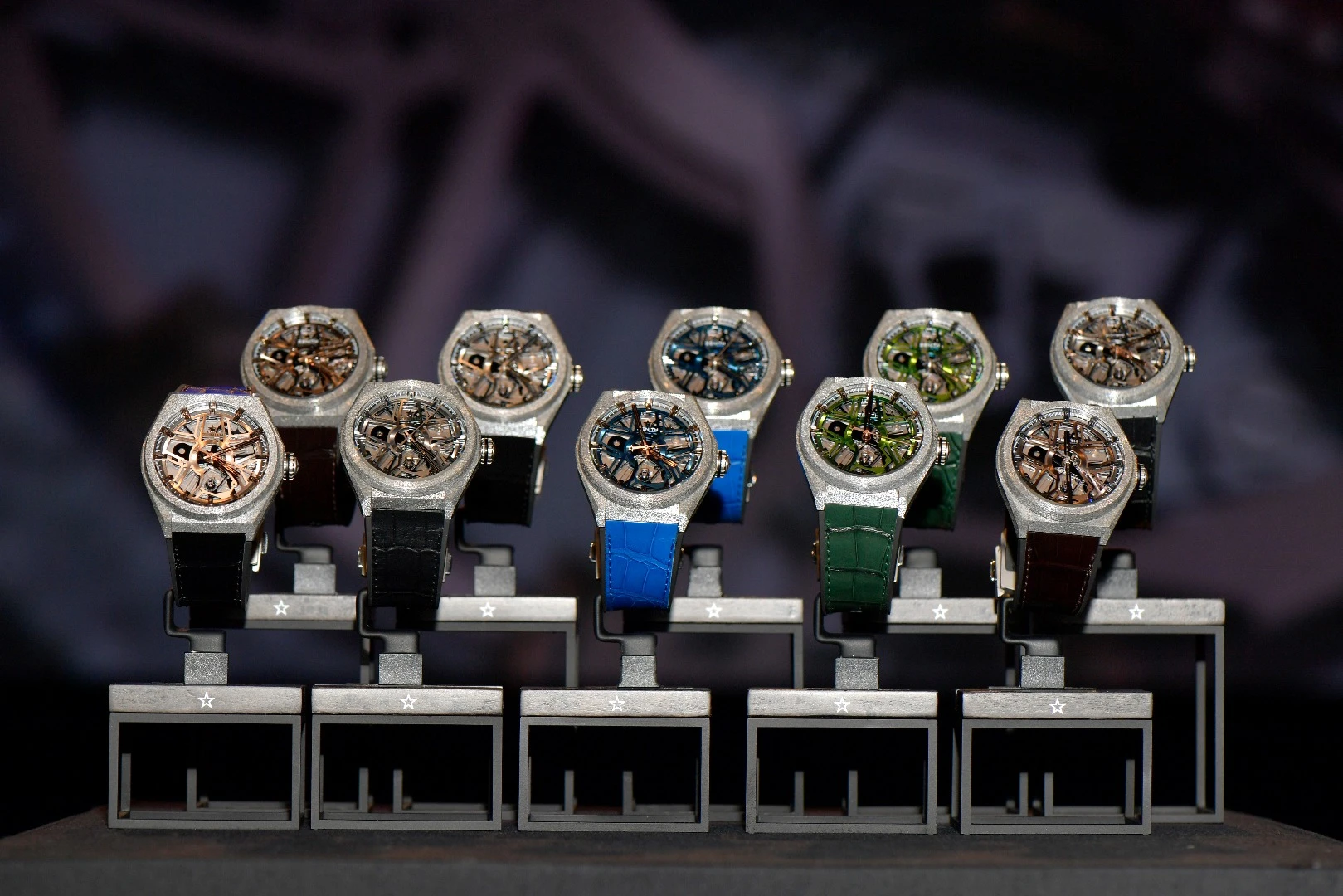Each Zenith Defy Lab has a different color combination