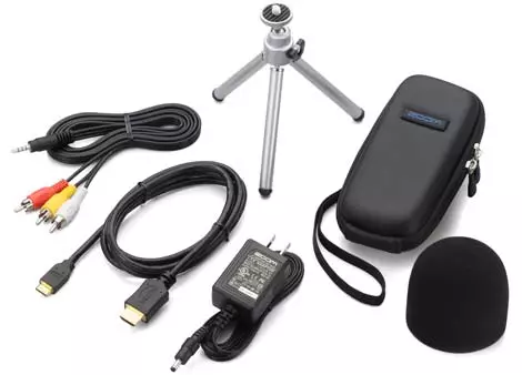 A range of accessories are also available, including a soft shell case, windscreen, AC adapter, HDMI cable, AV cable and tripod