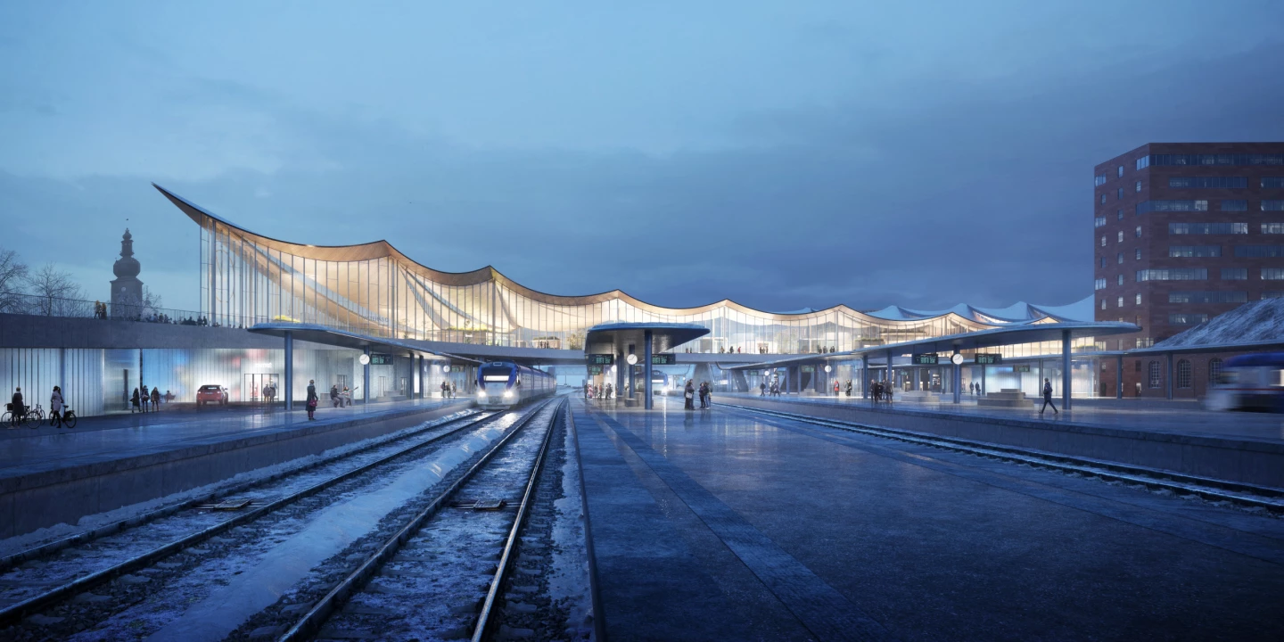 The Västerås Travel Center will host bus and train services for the Swedish city