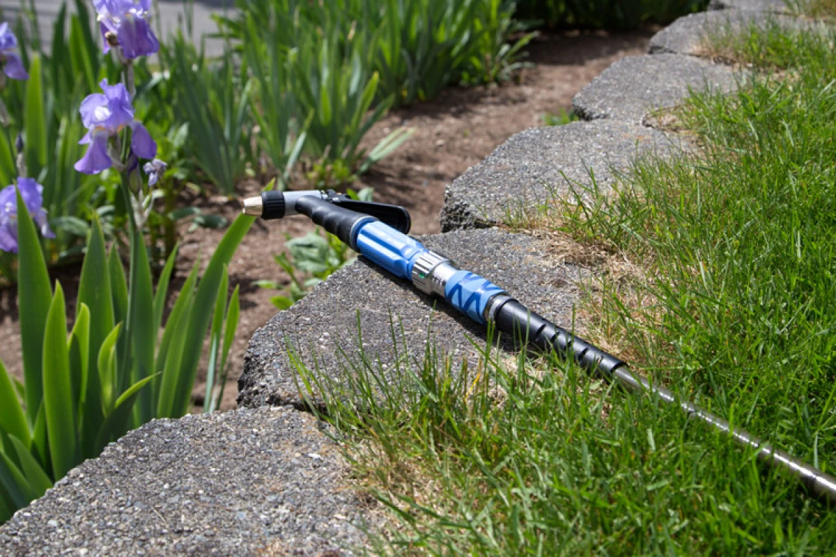 The Aquor Hose Adapter can be affixed to typical gardening appliances like sprinklers and nozzles