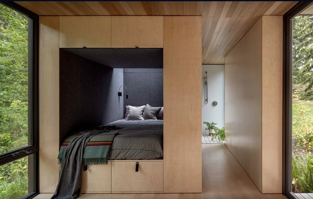 Space efficiency maximizes function in a small footprint with the Whidbey Puzzle Prefab