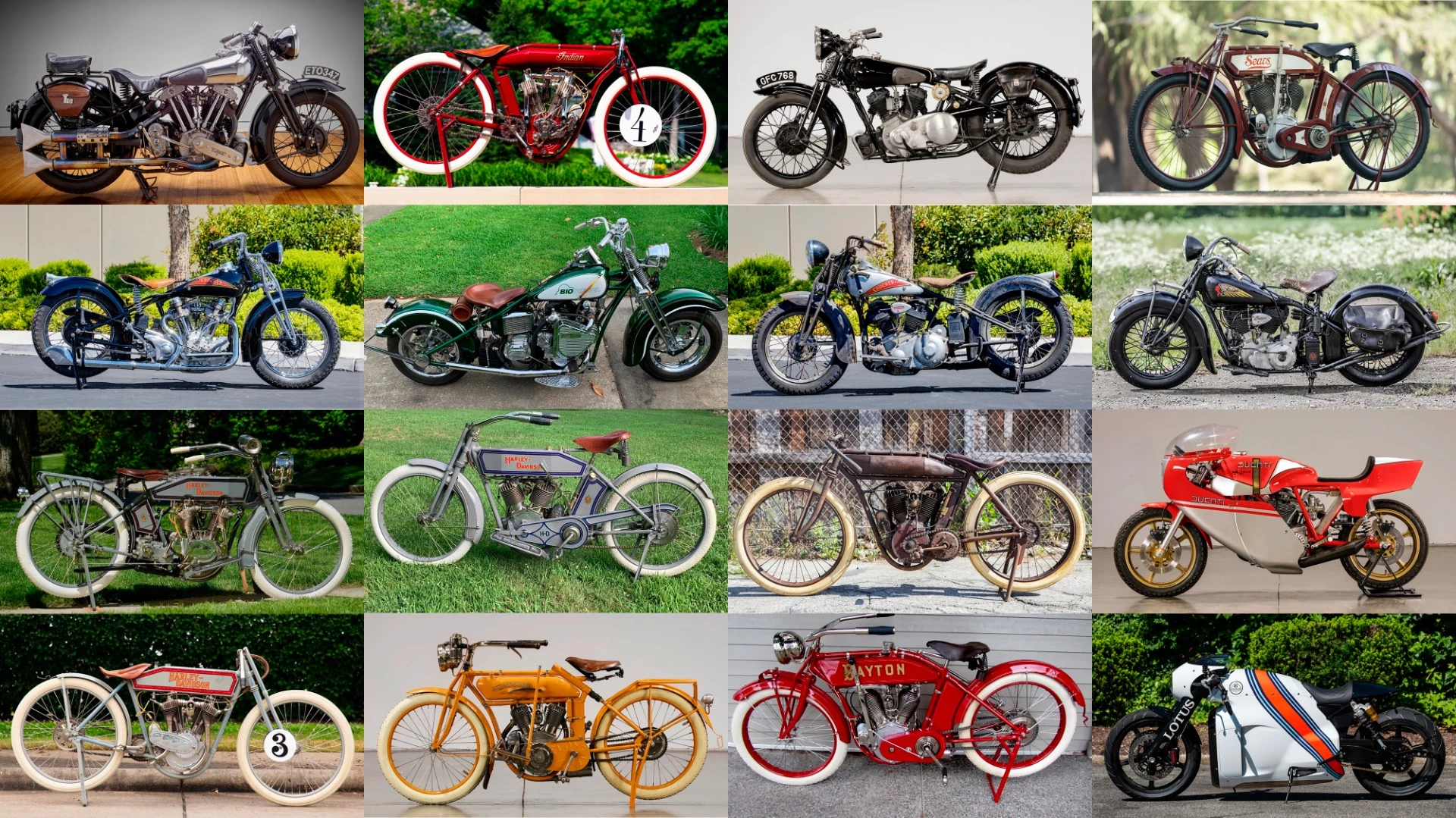 A selection of notable motorbikes up for auction at Monterey Car Week