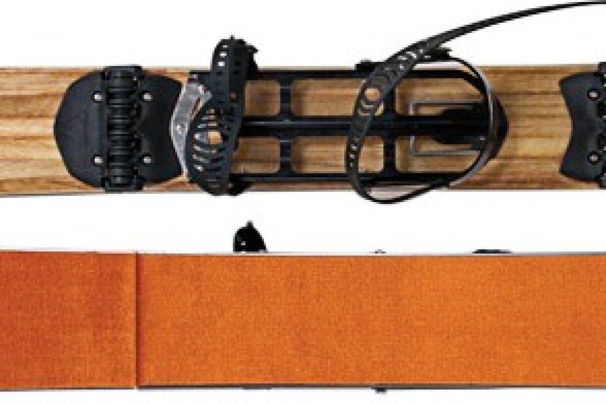 Folding skis help snowboarders hike into the backcountry