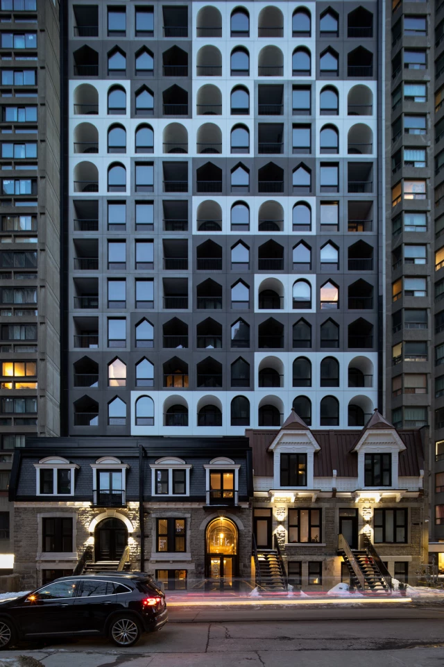 Victorian heritage juxtaposed with sleek, modern lines creates a visually striking urban development