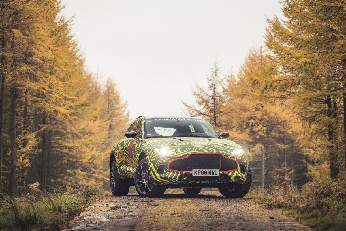 Aston Martin DBX Prototype: won't be breaking out of its pre-production disguise for more than a year