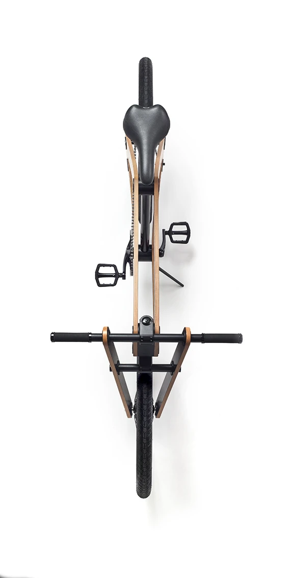 Two weather-coated beech plywood frames act as the bread, with custom-made components sandwiched in between