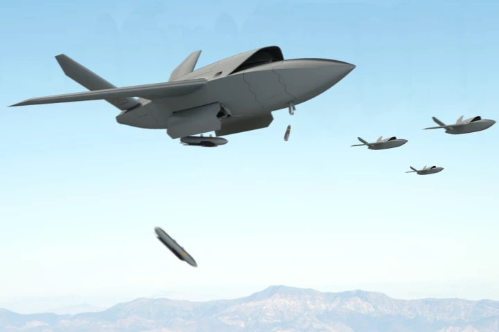 The Kratos XQ-222 Valkyrie will act as an armed-to-the-teeth buddy for manned combat aircraft initially, but swarms of combat drones now seem likely in the not-too-distant future