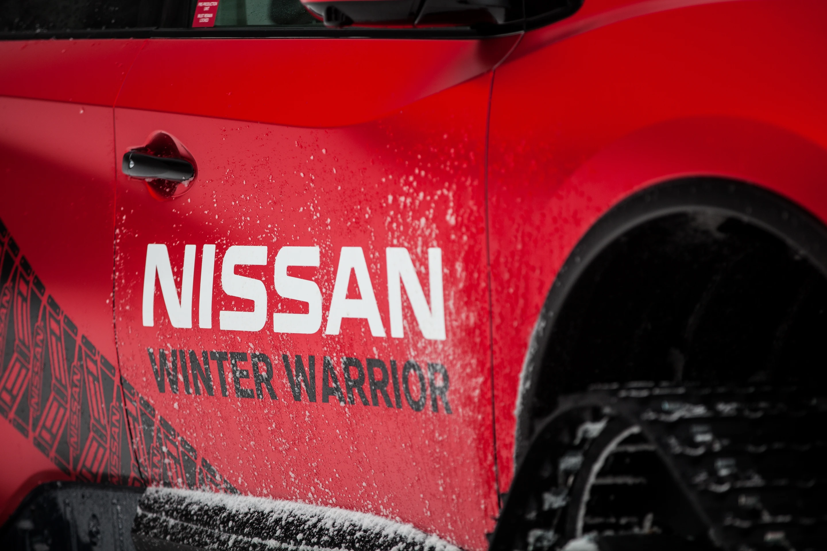 The Winter Warriors feature a custom red wrap and writing