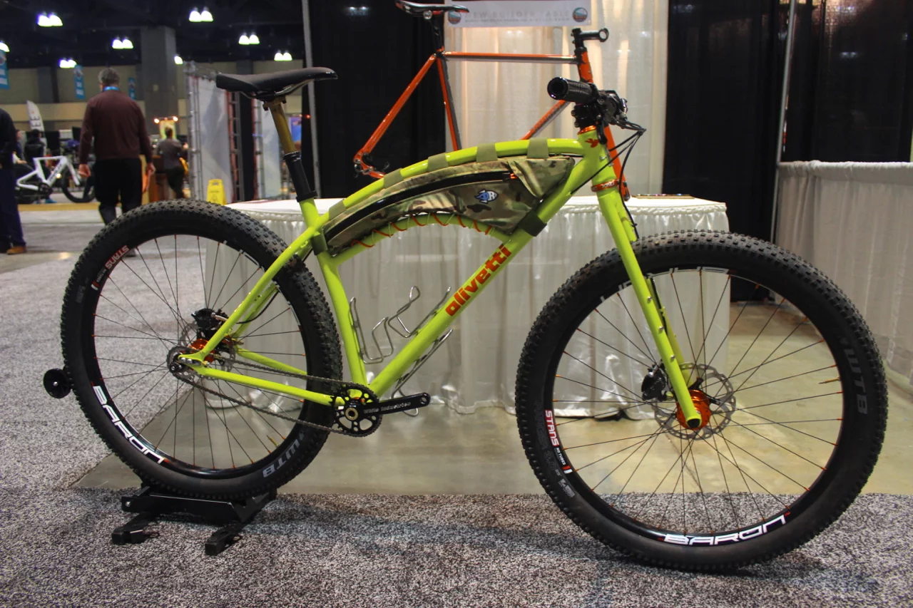 A very yellow adventure bike from Olivetti Bicycles